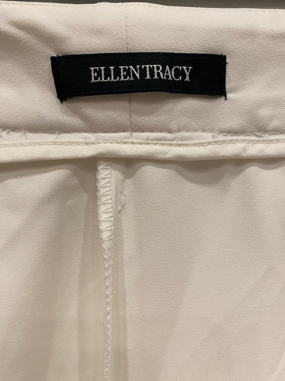 Ellen Tracy White Straight Leg Dress Pants - Picture 3 of 4